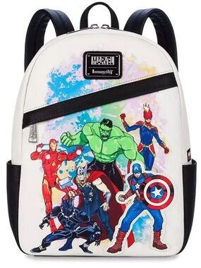 Loungefly White Marvel Avengers Character Backpack